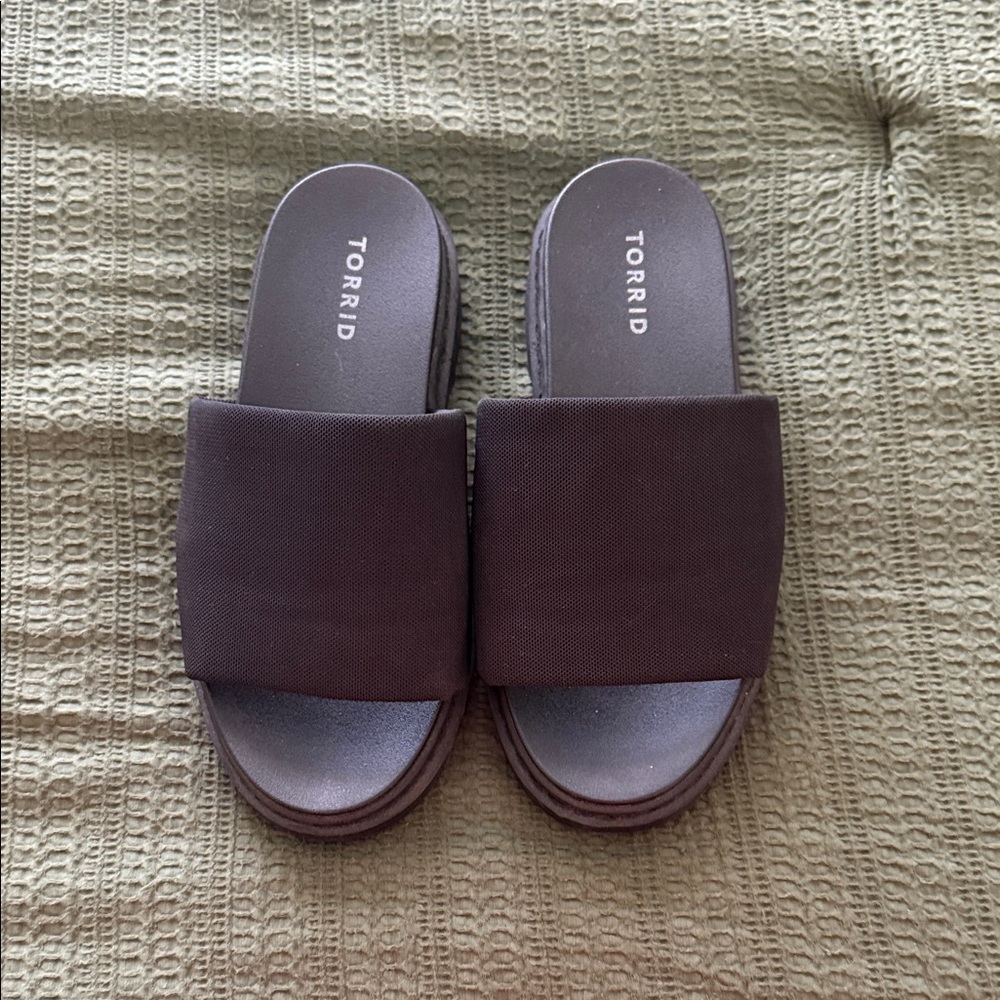 Torrid Dark Slide Sandals